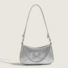 trendy high-end girls' armpit bag texture silver butterfly shoulder bag summer popular Spice Girl chain women's bag