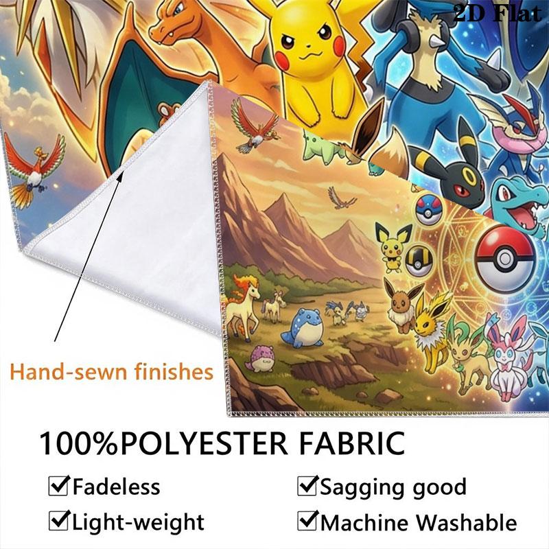 Pokémon Egg Hatch Wall Hanging Printed Fabric Blanket Decorative Tapestries for Bedroom Living Room Home Decor
