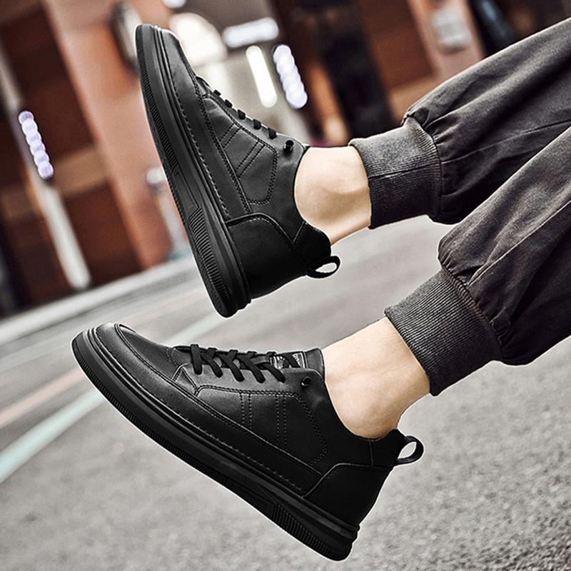 Men Increase 4/6/8CM Genuine Leather Casual Shoes Increas Insole Male Shoes Invisible Inner Height Increas Sneakers Height Shoes