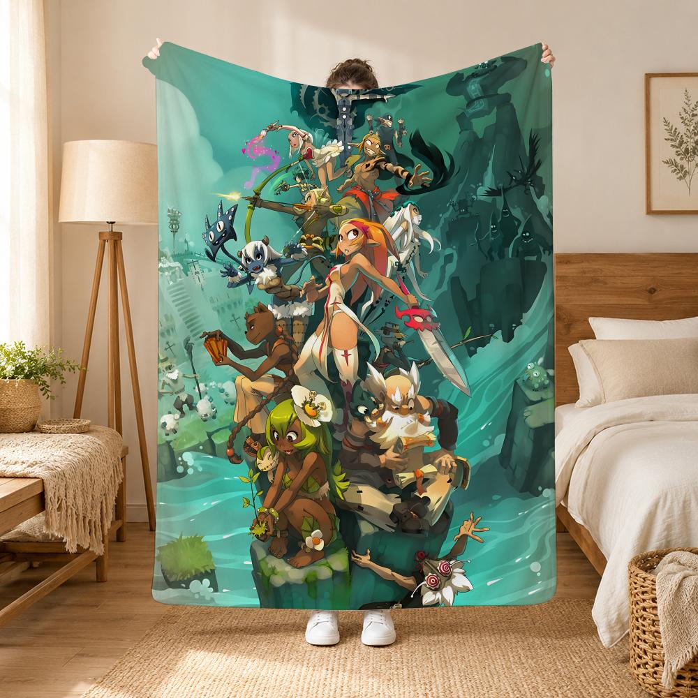 Dofus Game Throw 240g flannel blanket, suitable for sofas, beds, offices, exquisite gift blankets 75cmx90cm