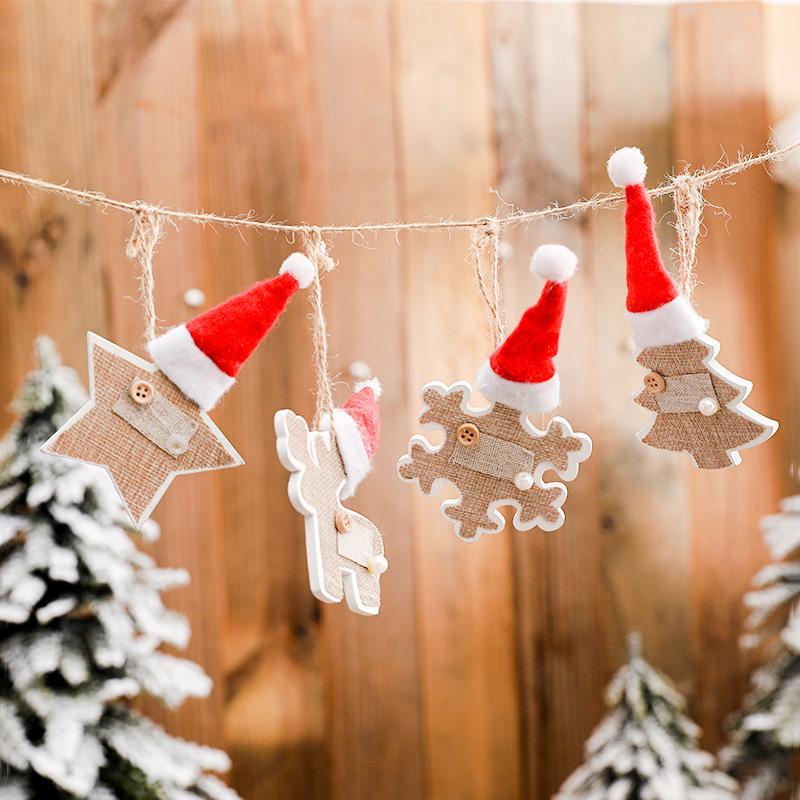 Christmas tree decoration, five-pointed star pendant, elk snowflake pendant, Christmas decoration scene, Christmas trinkets