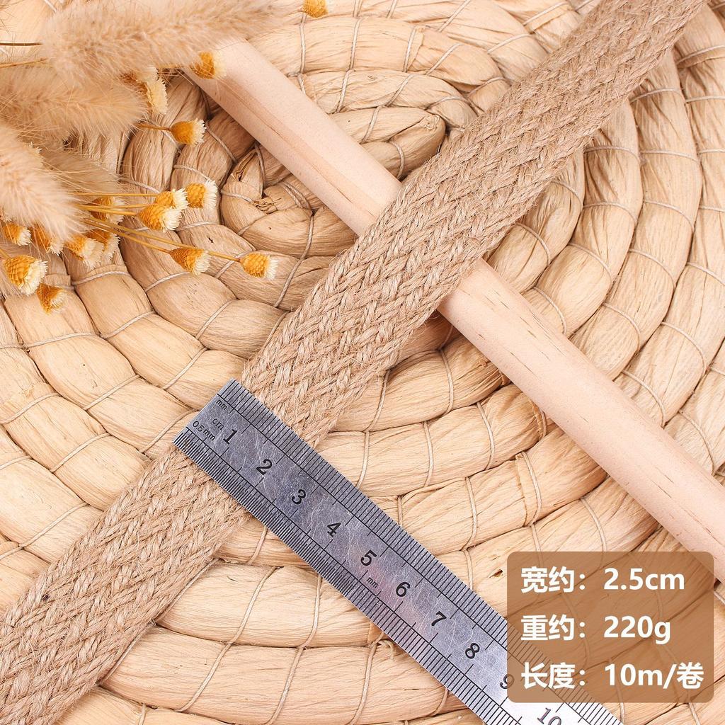 Flat Hemp Rope, Yellow Hemp Rope Diy Handmade Decorative Hemp Rope Photo Wall Store Decoration Hemp Rope