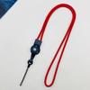 Durable Multi-functional Woven Mobile Phone Lanyard with Detachable Finger Ring and Badge Holder