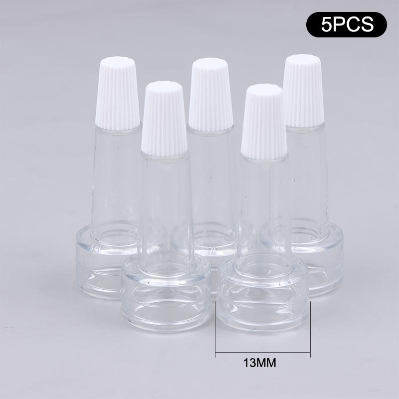 5Pcs For Ampoule Serum Flared Shape Penicillin Bottle Sealing Caps with Dropper Clear Tea Color 13/20mm White Tip Spout Caps