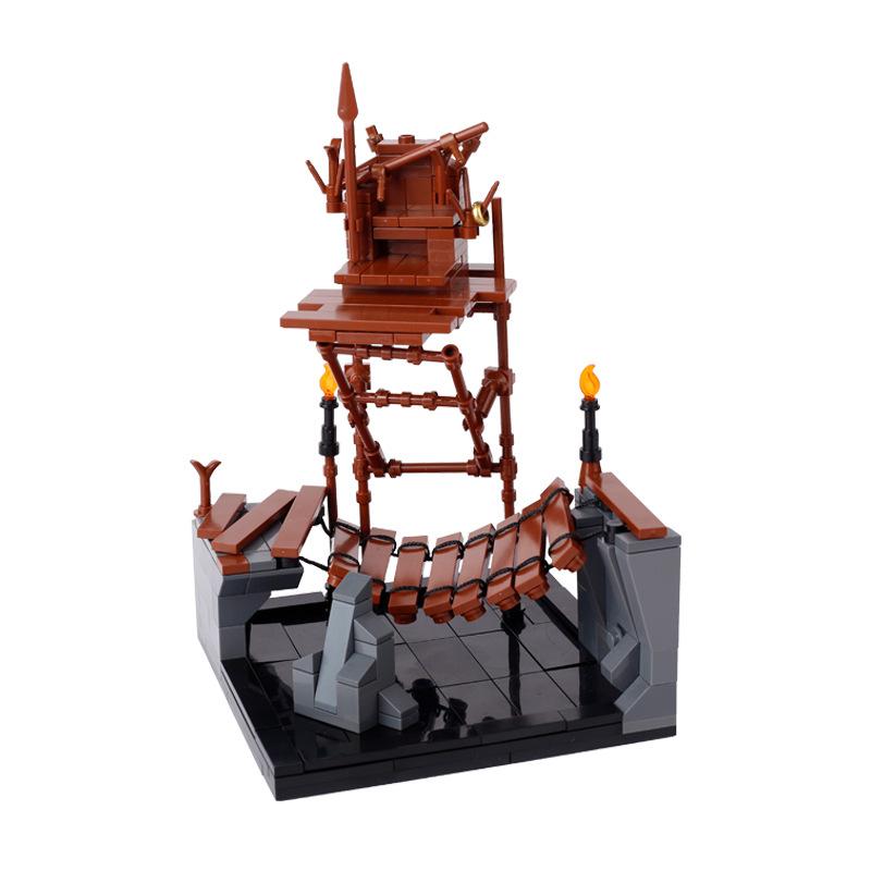 MOC Medieval Scene Building Blocks Military Camp Viking Warrior Soldiers Tent Outpost Pirate Ship Stable Castle Wall Bricks Toy
