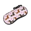 Dachshund Wiener Sausage Doxie Dog Lover Glasses Case Unisex Travel Zipper  Eyewear Storage Box Eyewear Container