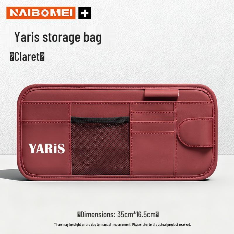 Toyota Yaris Sun Visor Multi-Functional Glasses & Card Clip Storage Bag