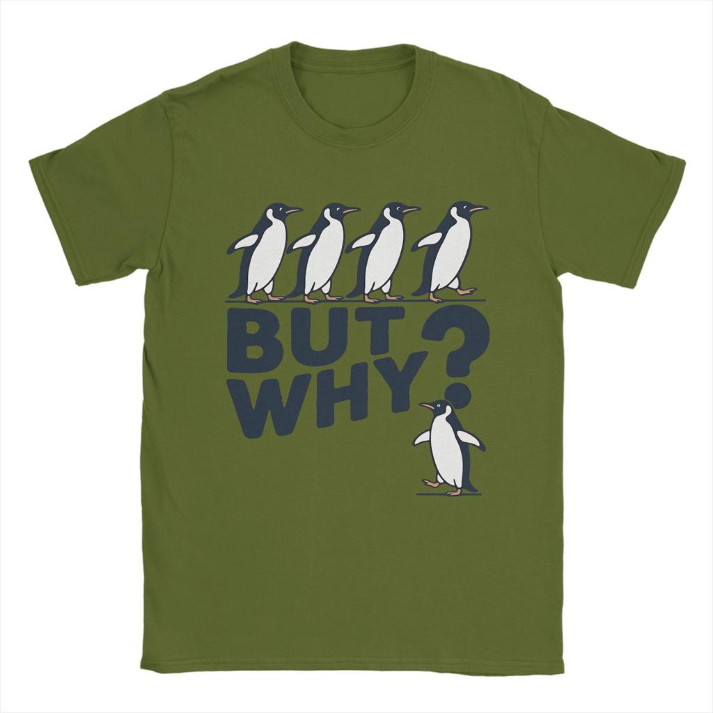 Streetwear T Shirt Beach But Why Penguin Nihilist Penguin TShirts  Pure Cotton Tshirt for Man Casual Cheap Short Sleeve Tops