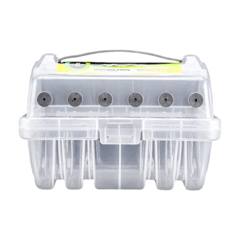 

Fishing Tackle Box 6 Compartments Fishing Accessories Line Hook Storage Case Double Sided Fishing Tool Organizers Box 1