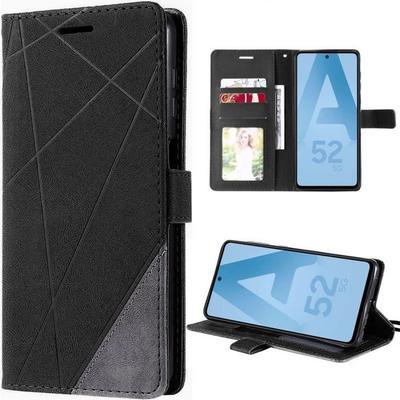 Case for Samsung Galaxy A52 4G-5G A52s 5G Flexible Shockproof PU Leather - Black