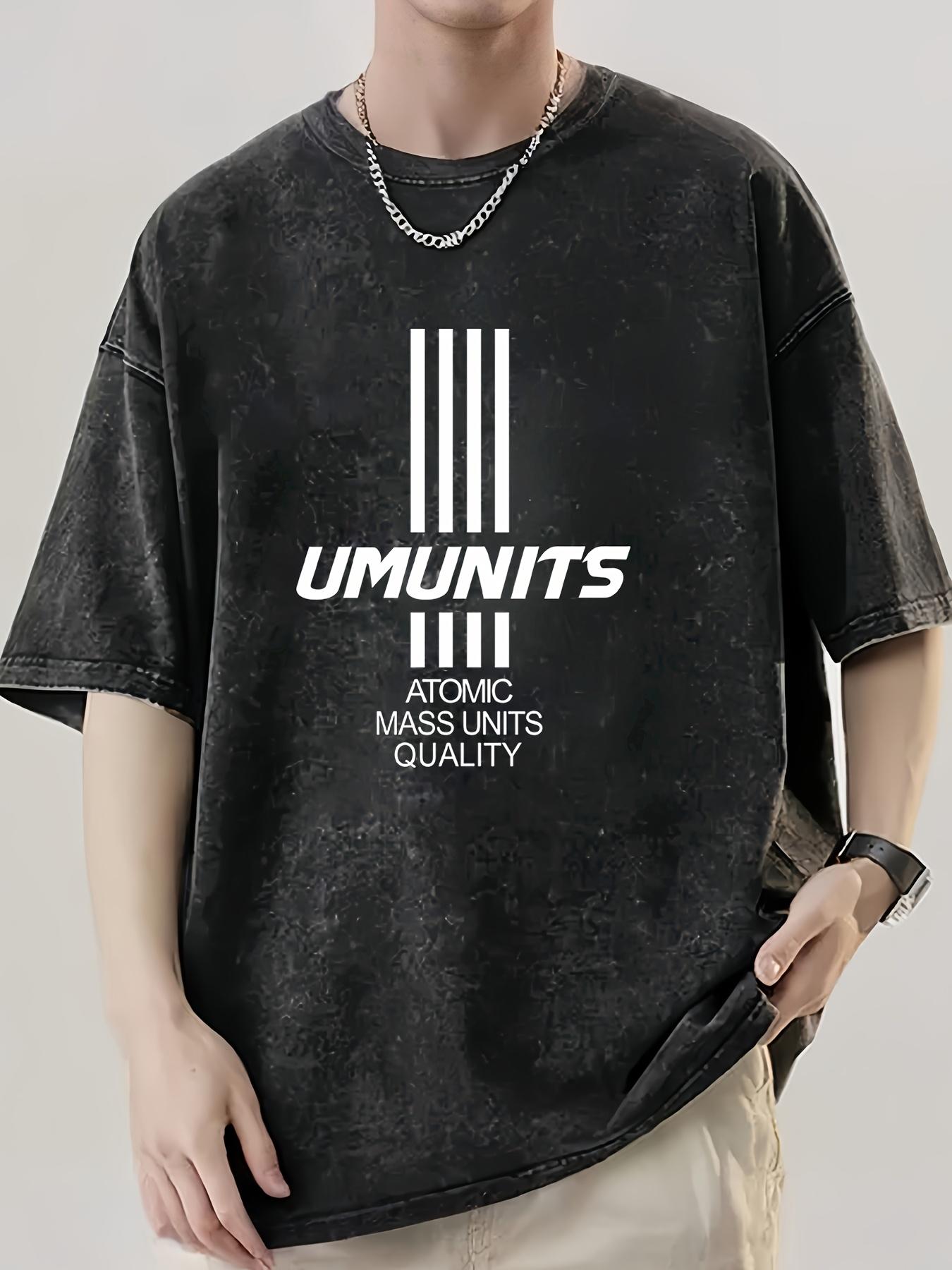 Washed Retro Letter Print Hiphop Cotton Trendy Men Tshirt Summer Daily Outdoor Sports Casual Loose Street Short Sleeve S