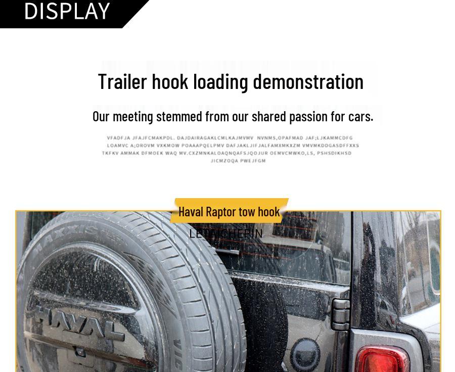 Enhanced Thicken Reinforced Tow Bar for Haval Menglong Trailer Hitch Modification