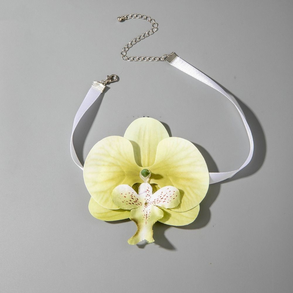 Bunte Phalaenopsis Schlüsselbein Kette High-End Strand Schmuck Blumen Halskette Hals Zubehör