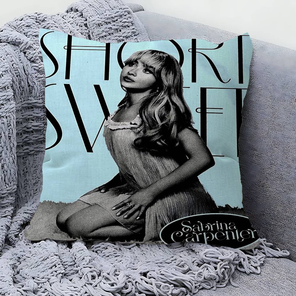 Copricuscino Design Cantante S-Sabrina C-Carpenter Copricuscino Decorazione Decorazioni Festività
