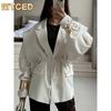 Women's Vintage Casual Solid Color Print Autumn Winter Long Sleeve POLO Neck Jacket International Designs & Coats