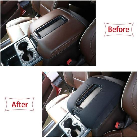 Center Console Armrest Box Cover Soft Pad for Chevrolet Silverado 2014-17 Black
