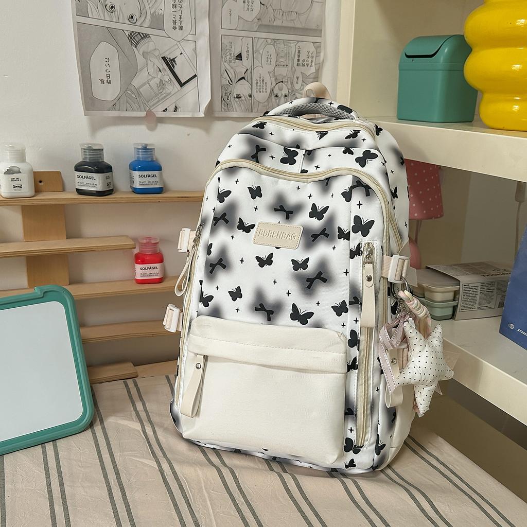 Schoolbag High Value Japanese Bow Shoulder Small Fresh Mori School Bag Women Lightweight Burden Reduction Large Capacity Travel Bag