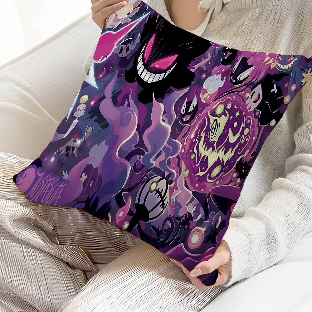 Japanese Anime Gengar Cushion Cover Polyester Sofa Cushions Decorative Throw Pillows Home Decoration Pillowcover