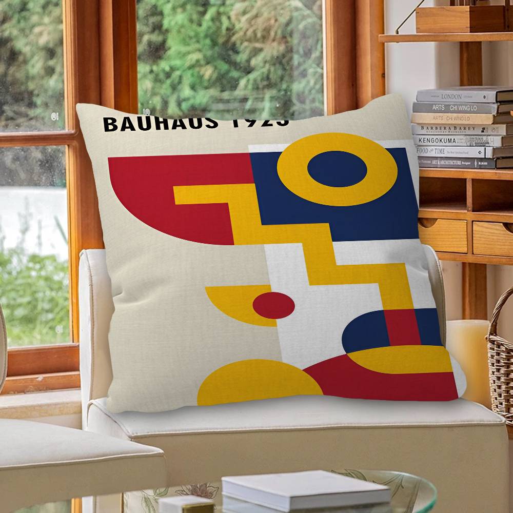 Mid Century Bauhaus Pillow Cover Design cushion Cover decor Holiday Decorati