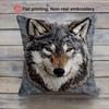 Vibrant Bohemian Style Short Plush Pillow Cover 45x45cm Charming Kitten Living Room Bedroom Decor (Pillow Insert Not Included)