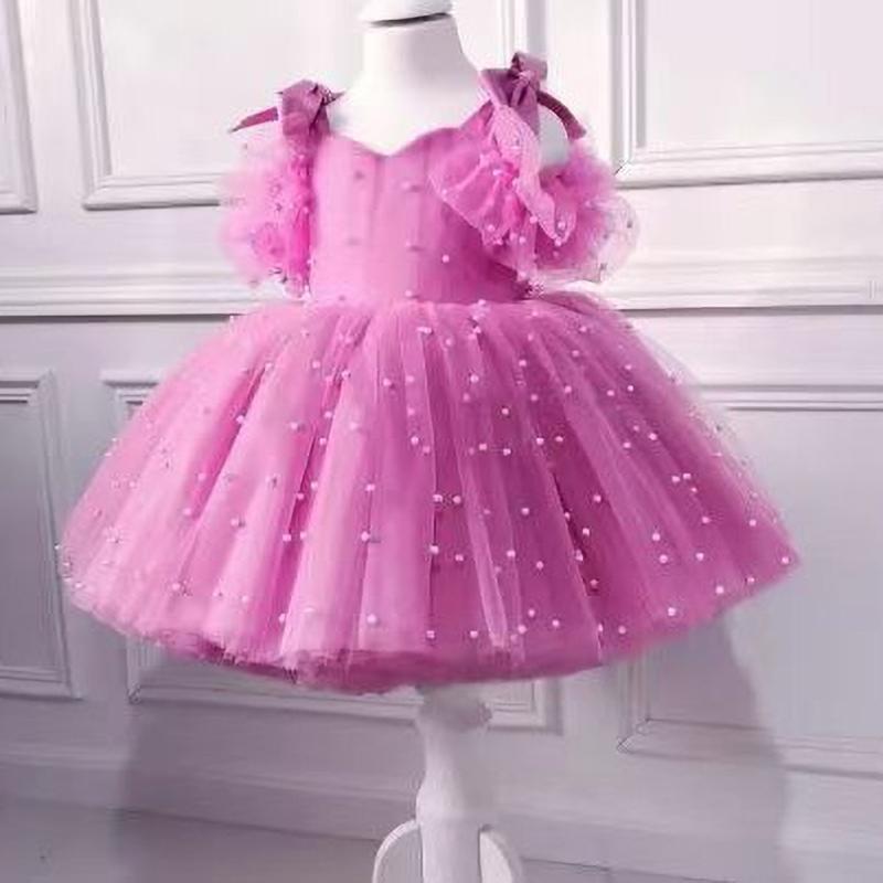 

Платье для девочки Принцесса Платье для крещения кружевное пачка День рождения 90cm розы красного