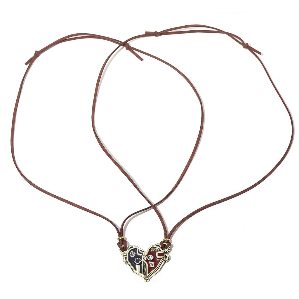 Anime ArcaneLeague of Legends Collar de Caitlyn Mujer Policía de Piltover Colgante de Corazón Magnético para Fans Joyería Cosplay