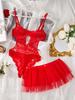 New Style Fashion Sexy Lace Underwear Set Sexy Lingerie Babydolls Erotic Mesh Nightdress Lace Sexy Nightdress Lingerie For Women