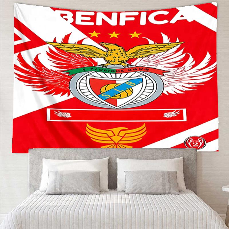 S.L.-Benfica Print Tapestry, Backdrop, Easy Setup, Ideal for Bedroom, Office & Living Room, with Aesthetic Wall Hanging Decor.