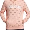 adidas Damen Sweatshirt mit Kapuze, lässig, langärmlig, mit Buchstabenprint, rosa, EI6246
