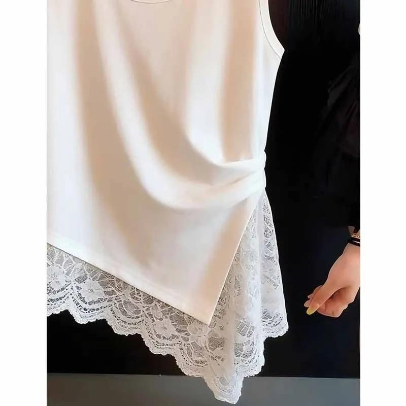 Damenkragen Spitzen-Spleiß Unregelmäßiges Design Frühling und Sommer Neuer dünner Stil Groß