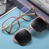 2 In 1 Sunglasses Men Women Magnetic Clip On Glasses TR90 Alloy Optical Prescription Eyewear Frames Eyeglasses UV400