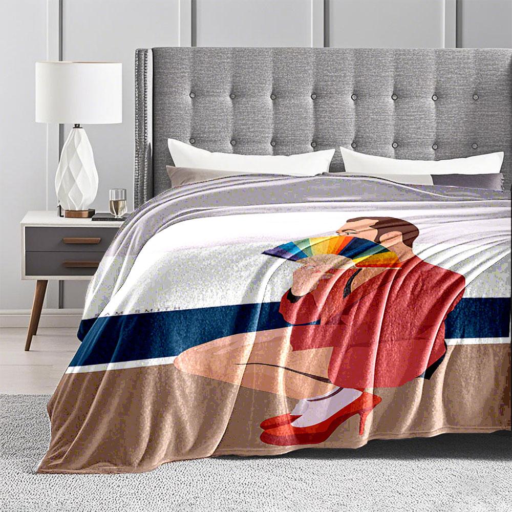 Stylish Red Heels Art Blanket for All Seasons Blanket Lunch Break Throw Gift