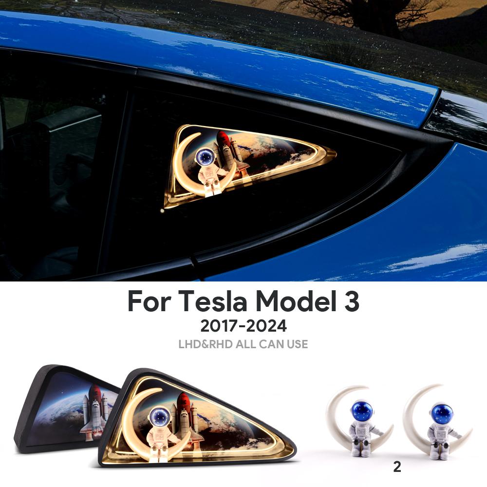

High Quality Car Rear Window Triangle Trim Light for Tesla Model 3 2018 2019 2020 2025 2025 2025 Highland 2025 Lamp Accessories