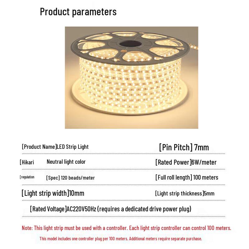 Beigong 220V High Brightness 6W/m Embedded Linear LED Light Strip