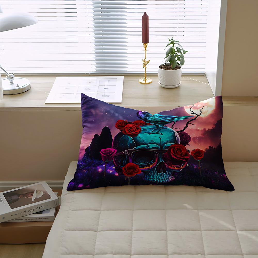 Gothic Style Bedding Set Rose Skull 3D Print Polyester Duvet Cover Single Twin Queen King Size for Home Decoration Birthday Gift