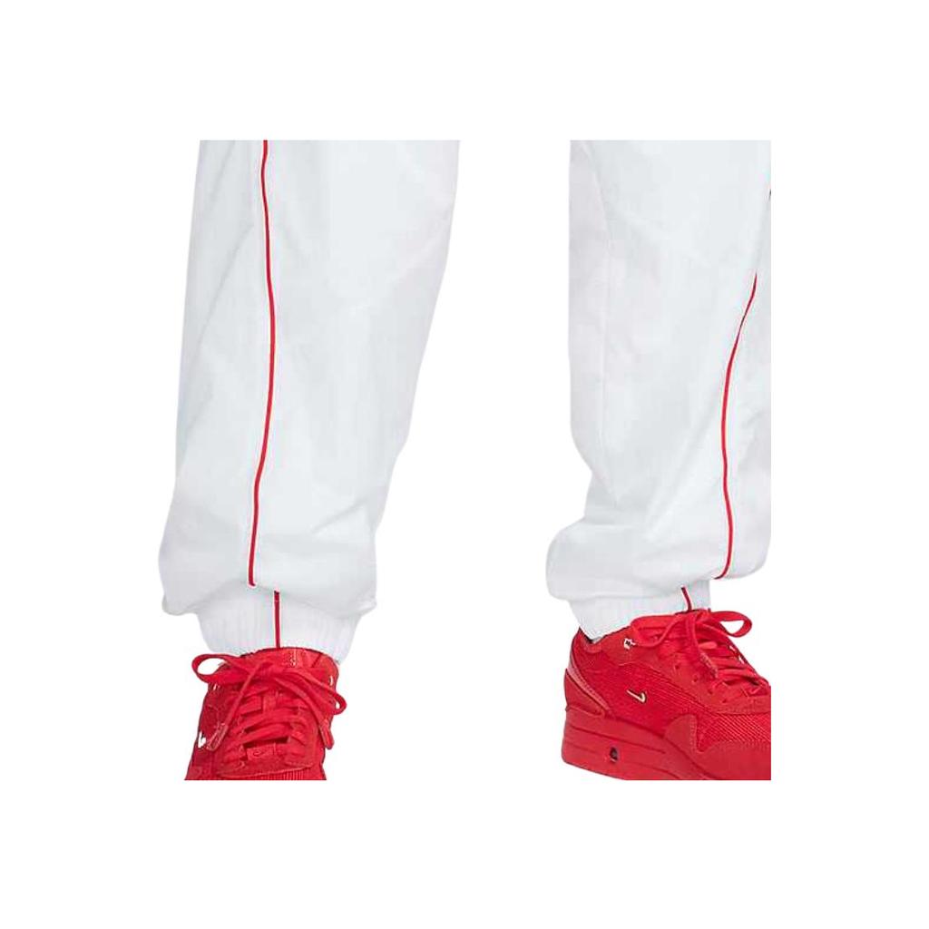 Nike X Spolupráce Jacquemus Pohodlné Prodyšné Lehké Šetrné k pokožce Pletené Sportovní Kalhoty Unisex Spodní díl Bílá Univerzitní červená FV5702-100