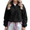 Women's Fashionable And Casual Fleece Line Solid-color Long Sleeve Top