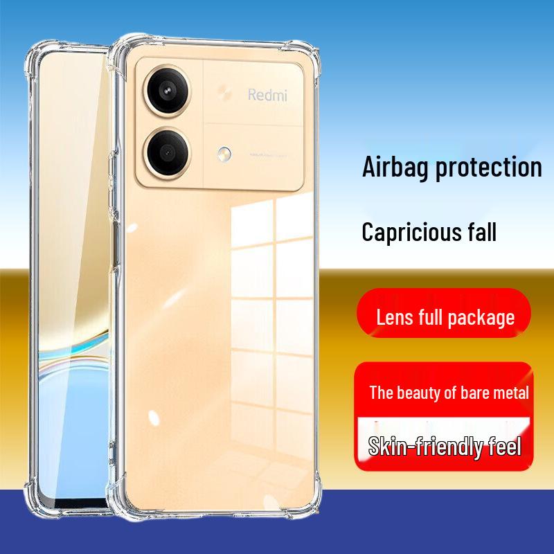 Compatible Redmi Note Phone Case Airbag Transparent (Note 15/14/13/12/11/10/9/8/7/6/Pro/+)