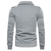 Mens Lapel Collar Motorcycle Jacket, Asymmetric Zipper Long Sleeve Casual Outerwear for Daily Wear
