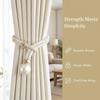 Adjustable Pearl Curtain Tiebacks Easy Install Decorative Holders for Office Hotel Window Drapes