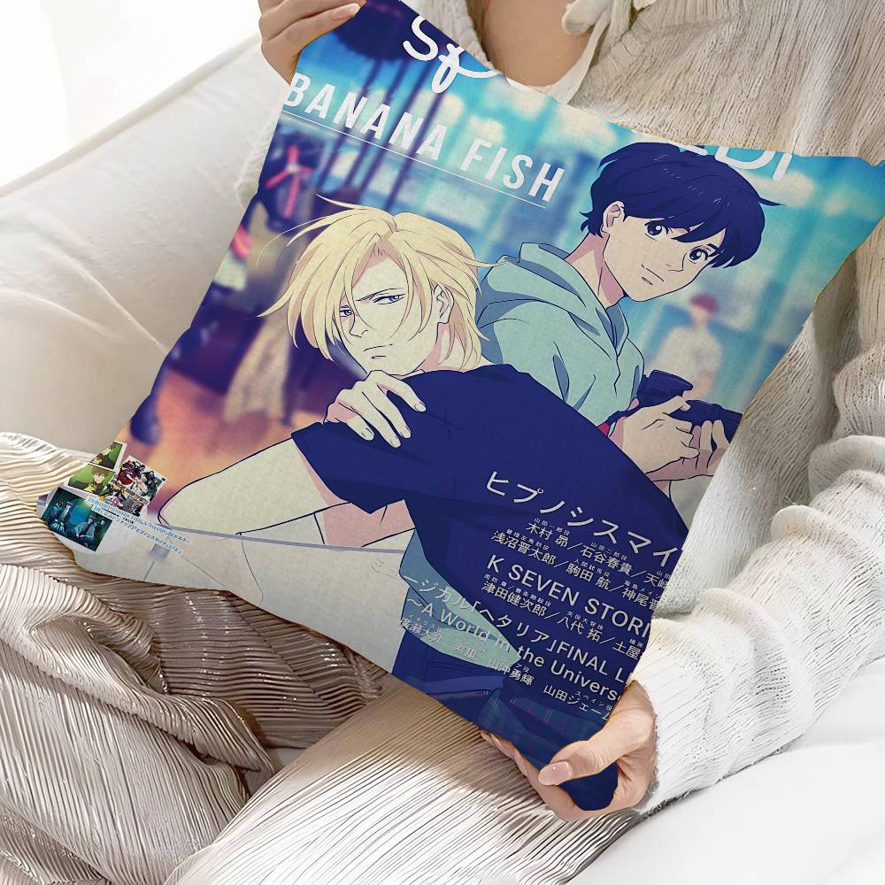 Anime Banana Fish Pillow Gifts Home Office Furnishings Bedroom Sofa Car Cushion Cover Case 45x45cm