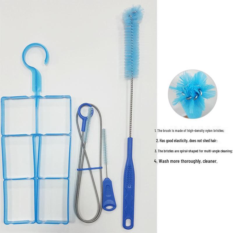 Outdoor Hydration Pack Cleaning Brush Set - Tube Nozzle, Bristle Brush & Bladder Liner Accessories