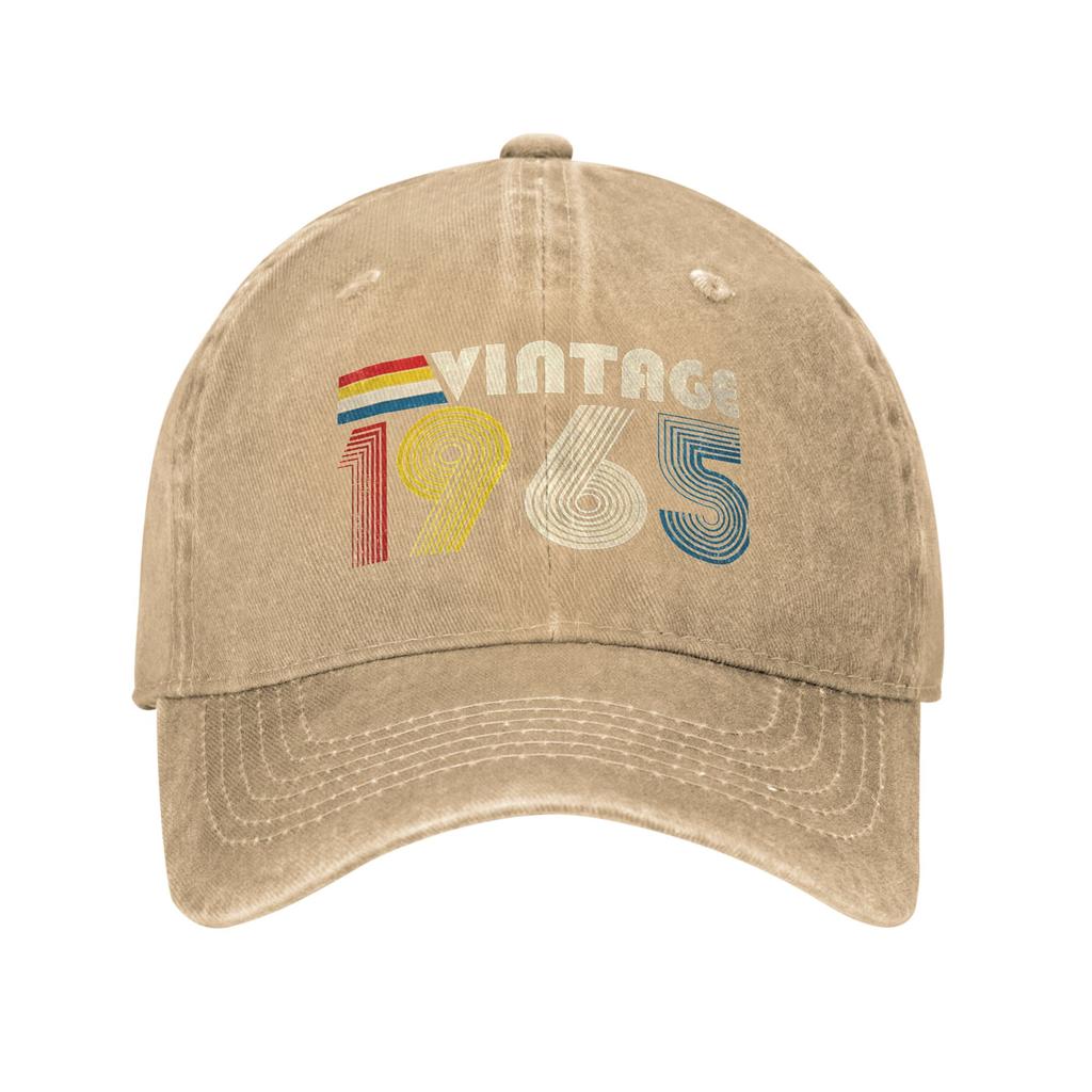 Baseball Cap Vintage 1965, 60th Birthday Gift Distressed Funny Summer Casual Hip Hop Hats  Couple Women Breathable Snapback Cap