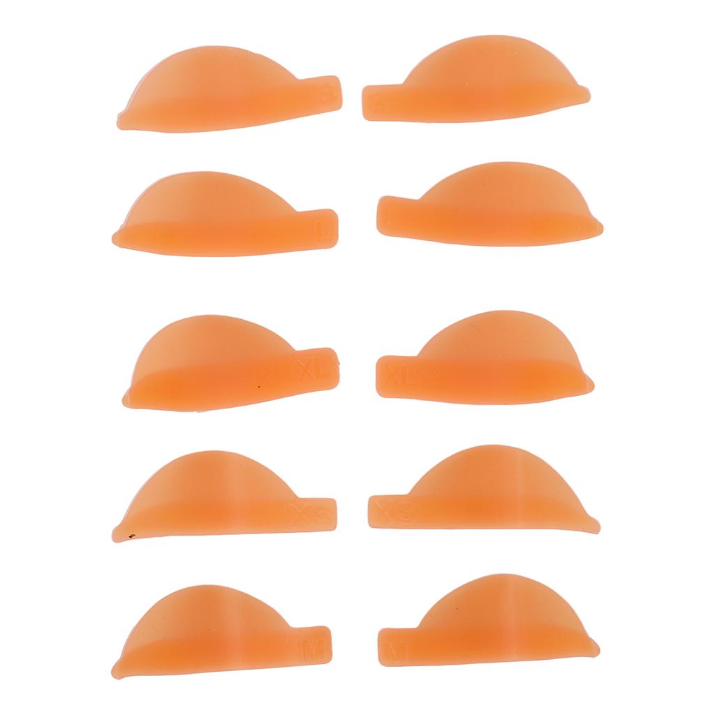 5 Pairs Lash Perm Pads Reusable Soft Orange Silicone Eyealsh Perm Rods for Beauty Makeup