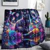 Butterfly flower animals Print Flannel Blanket,High quality Comfortable for All Seasons,Home Decor,Warmth and Comfort,Perfect for Christmas Gifts