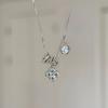 Elegant Four-Leaf Clover Diamond Necklace S925 Sterling Silver Zircon Rolo Clavicle Chain