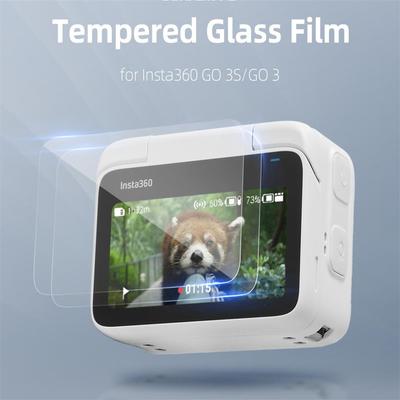 2Pcs Screen Protector Compatible For GO 3S/GO 3 Action Camera Accessories 9H Hardness Tempered Glass Film Anti-Scratch Protection