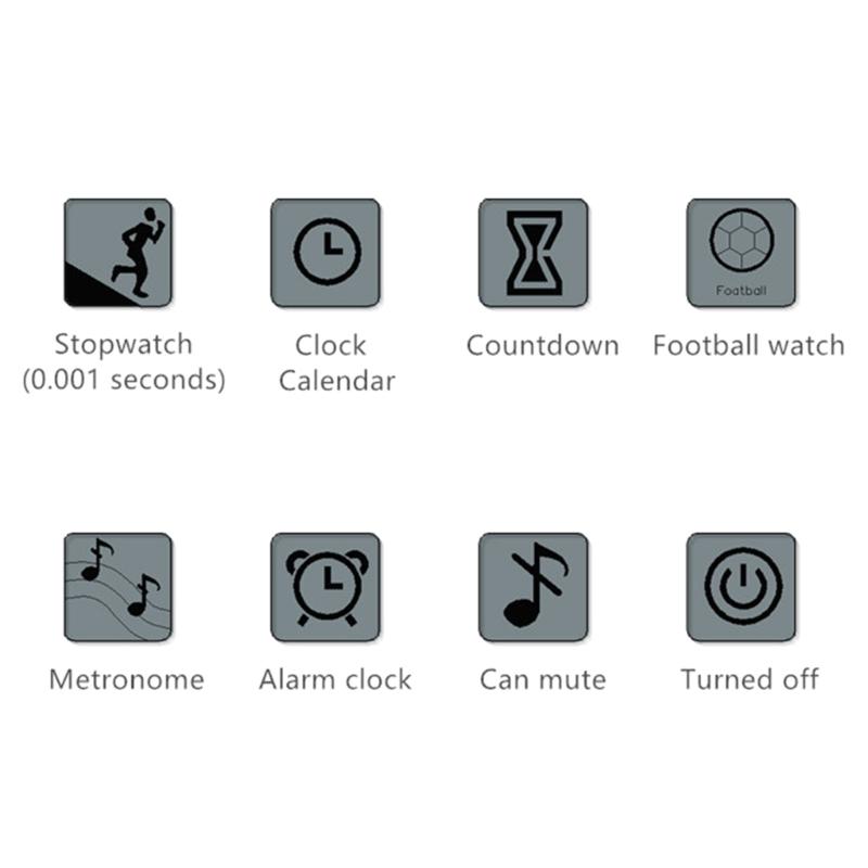 Stoper Sportowy Timer Okrążenie Podział Cyfrowy Stoper z Zegarem Kalendarzem Alarmem, Wstrząsoodporny Stoper do Treningów Sportowych