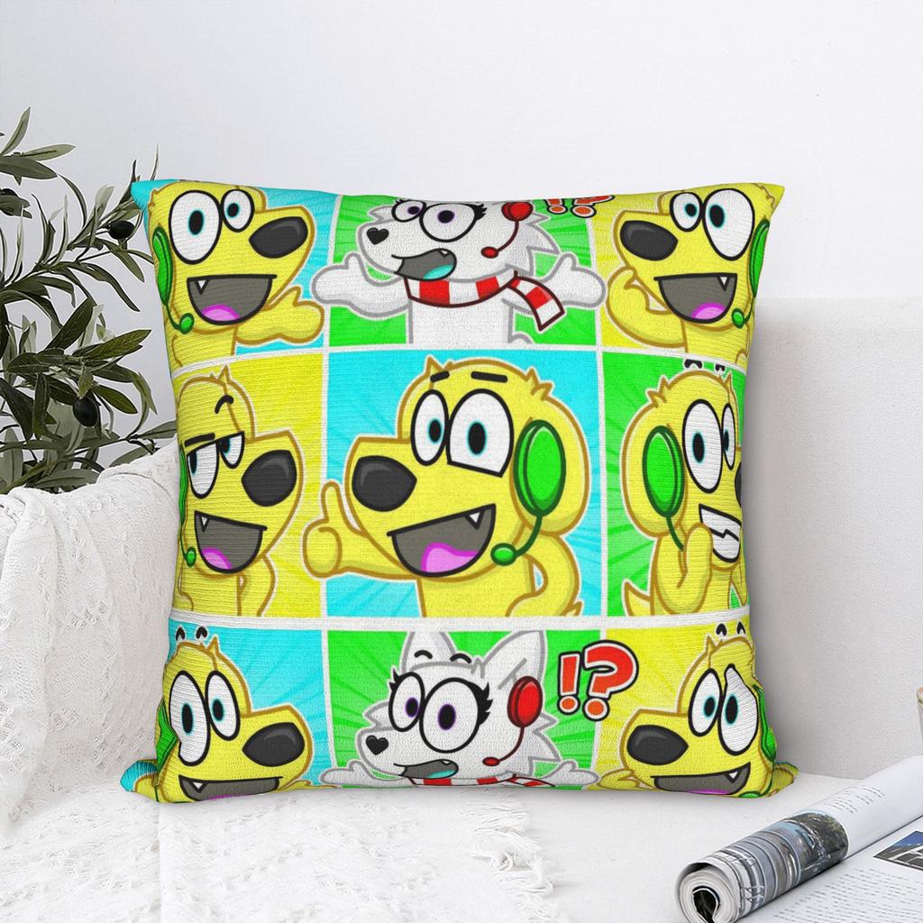 Tylers And Snowi Gaming Square Pillow Cases Game Anime Cushion Cover Funny Polyester Decorative Pillowcover for Sofa 18"x18"