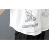 DIMANAF 2026 Plus Size New Spring Summer Blouse Short Sleeve Casual Shirt Women Loose Tops Shirts Cotton Black Print